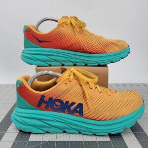 Hoka One Rincon 3 Men's 8.5 D Orange Blue Running Shoes 1119395 BOFT